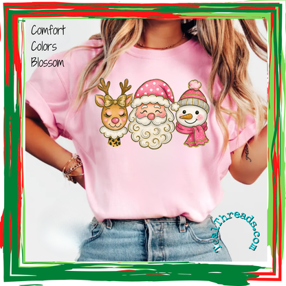 Santa and Friends Pink