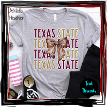 Load image into Gallery viewer, Texas State Football Bow
