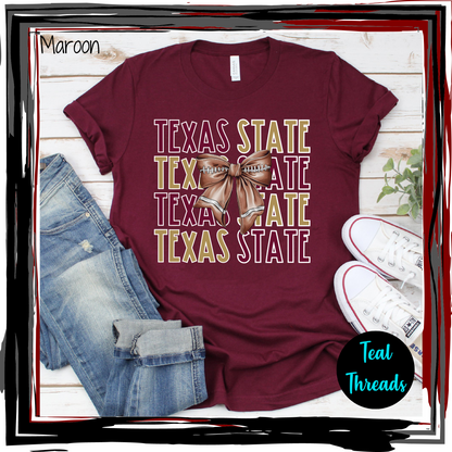 Texas State Football Bow