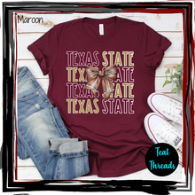 Load image into Gallery viewer, Texas State Football Bow
