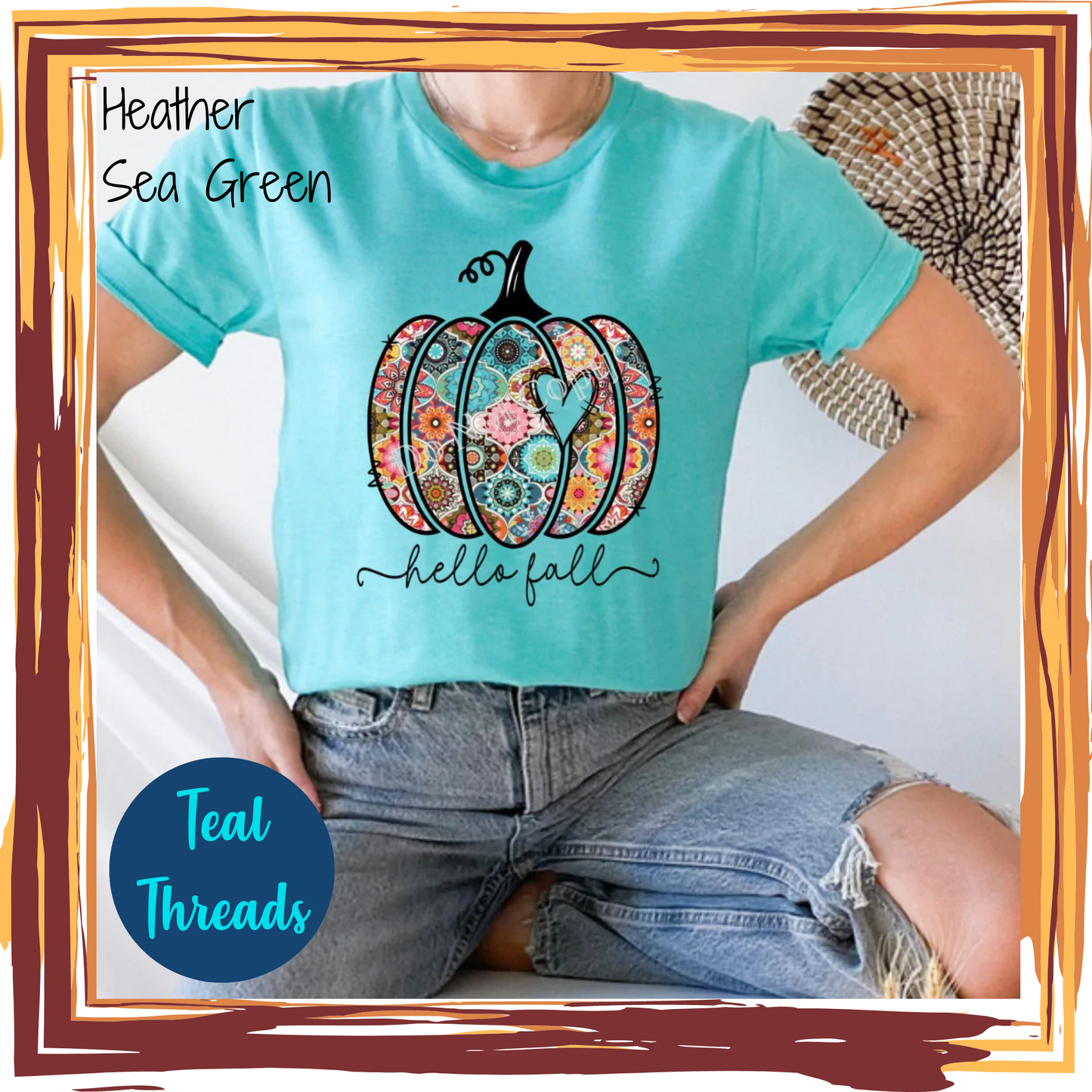 Boho Paisley Pumpkin