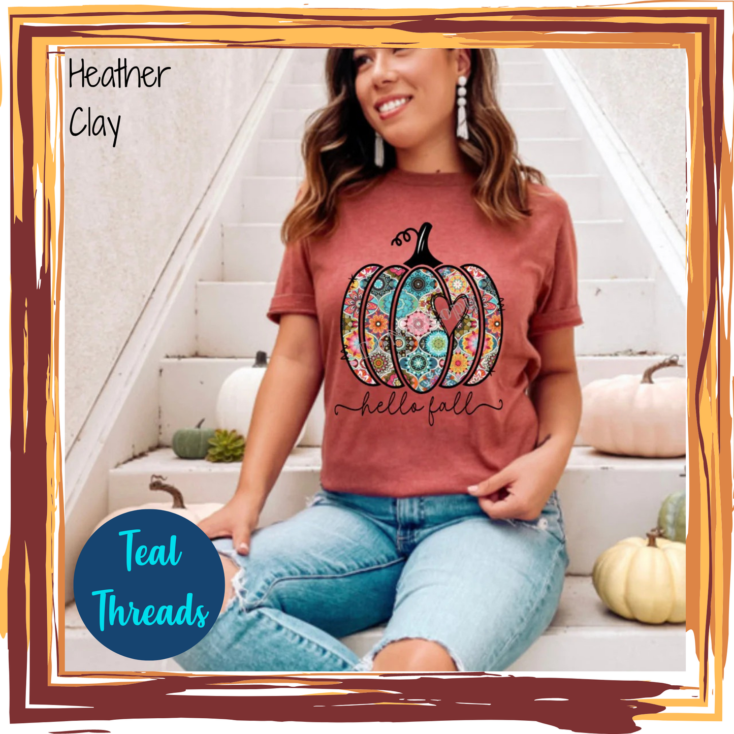 Boho Paisley Pumpkin