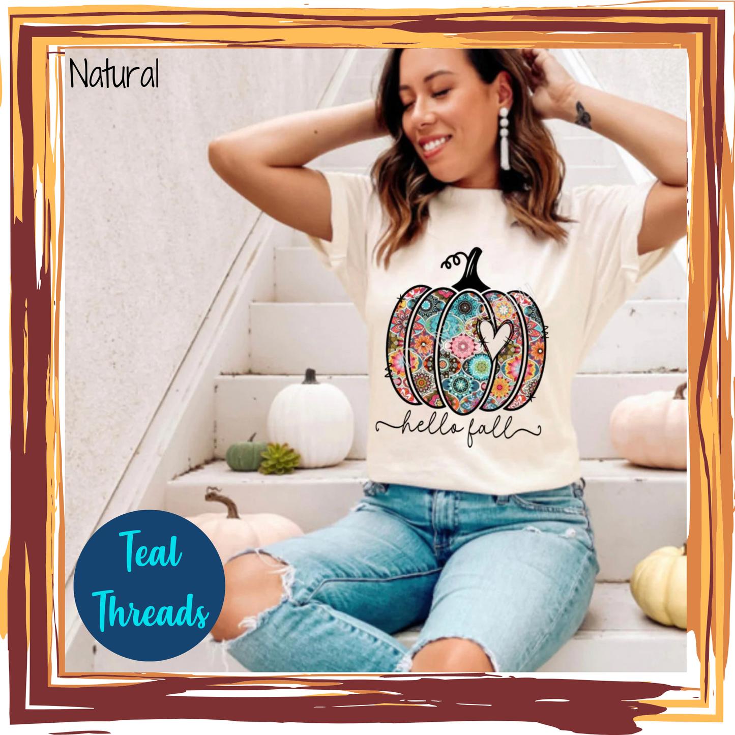 Boho Paisley Pumpkin