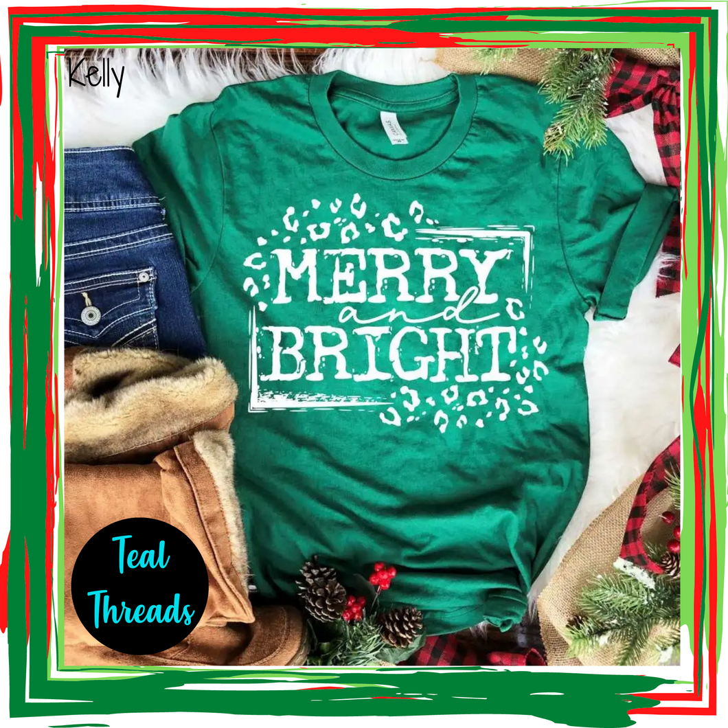 Merry and Bright Leopard - white