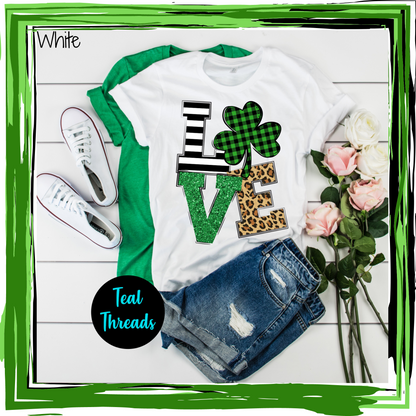 Love Patterned Shamrock