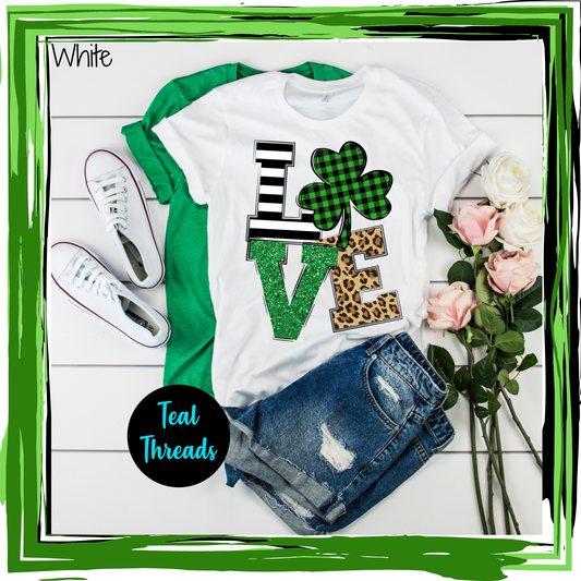 Love Patterned Shamrock