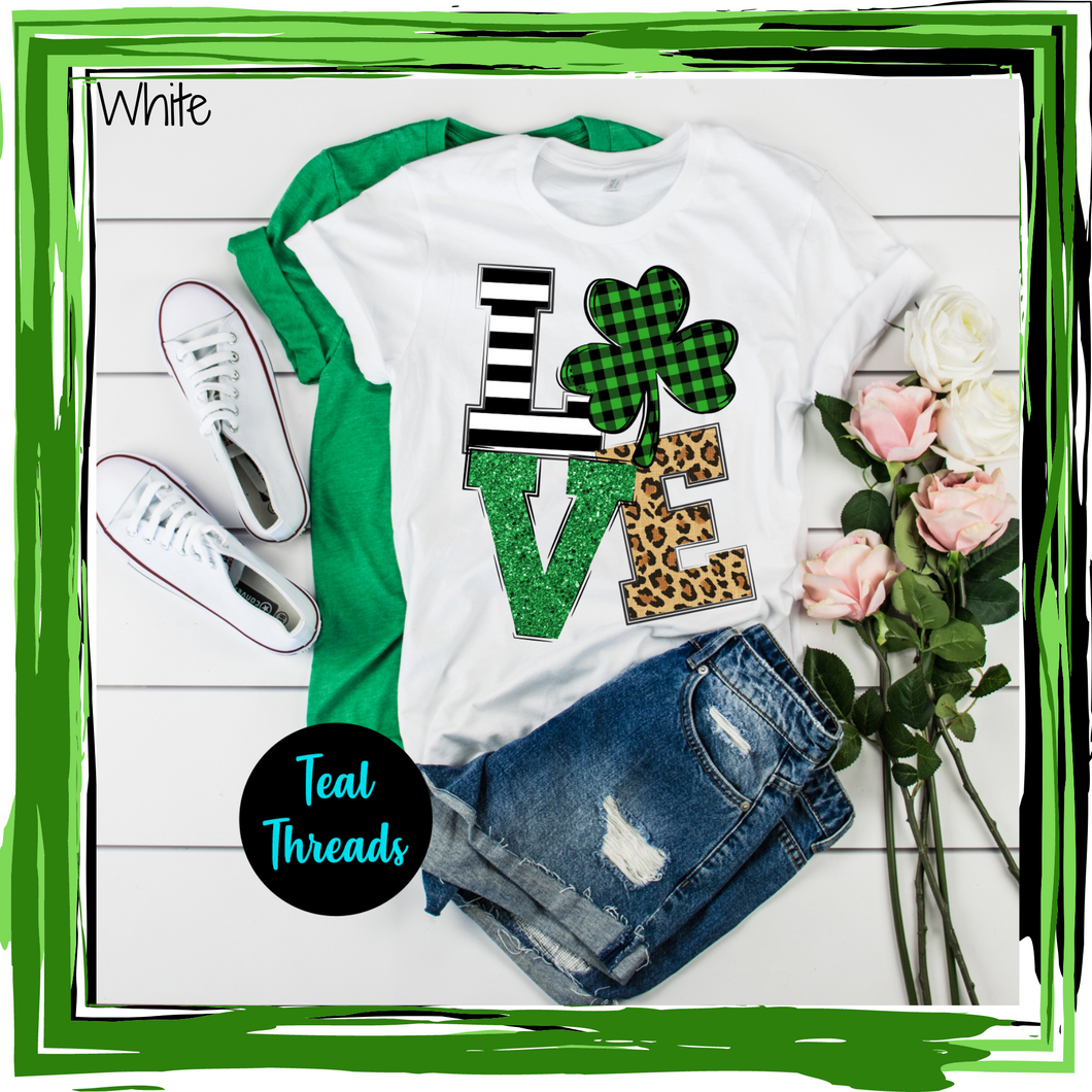 Love Patterned Shamrock