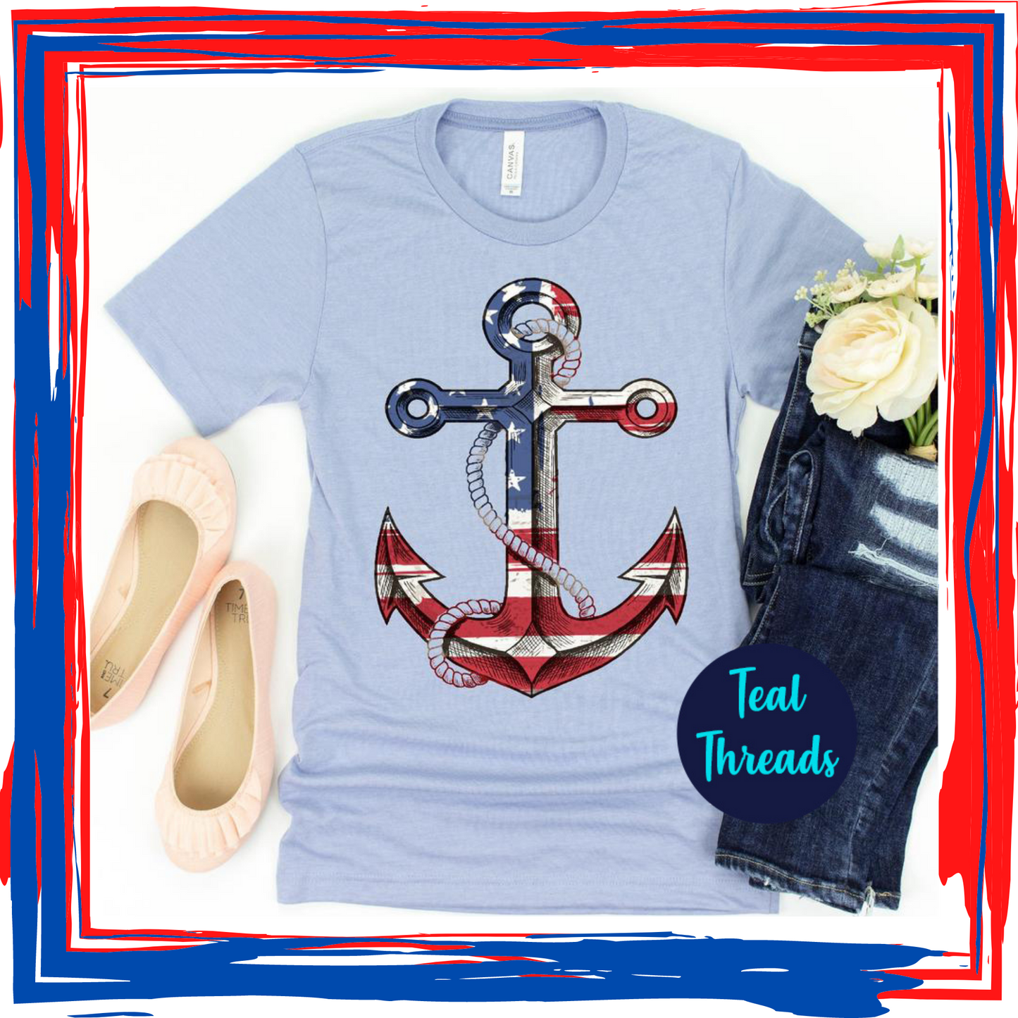 Red White & Blue Anchor - 1 left in stock!