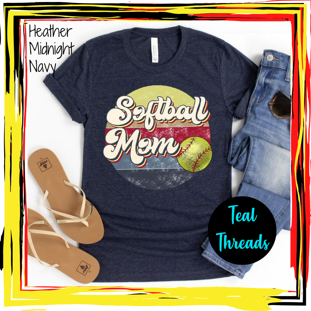 Retro Softball Mom