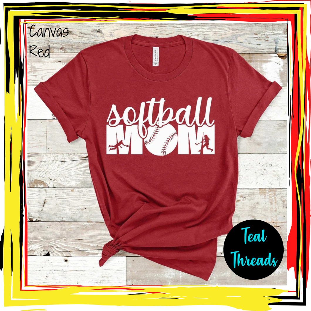 Softball Mom - white